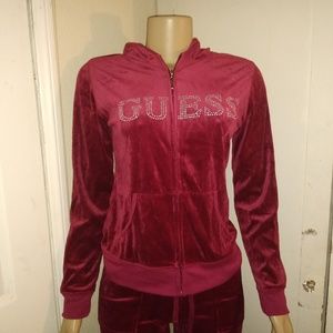 Fashion Burgandy Sweat Pants Set